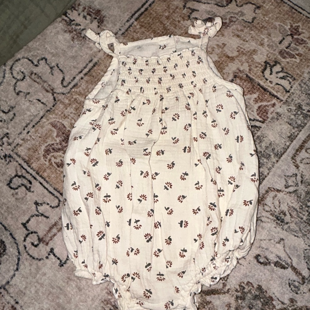 Quincy Mae Cream Floral One Piece